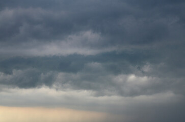 sky cloud before rain .It nature background of season change 