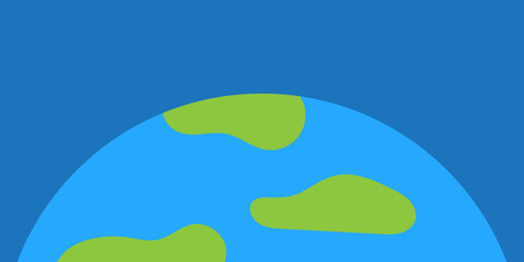 illustration of an earth planet in outer space view background vector