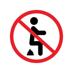 Do not pooping sign