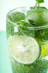 Fresh lemonade fizzy cold drink