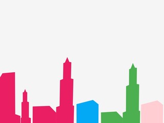 abstract background with building silhouettes