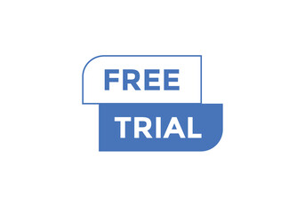 Free trial text symbol. Free trial text web template Vector Illustration.
