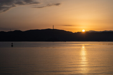 Naklejka premium Sunset in Japan