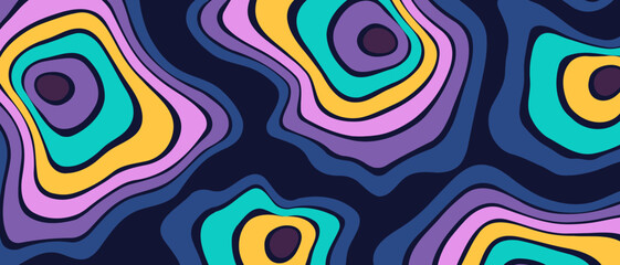 Abstract multicolored wave lines on background. Vector EPS 10