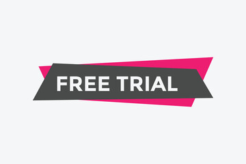 Free trial Colorful web banner. vector illustration. Free trial label sign template

