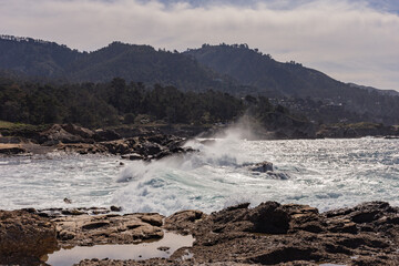 A view on the Pacific ocean coast 