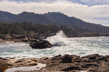 A view on the Pacific ocean coast 