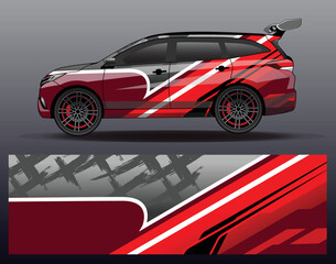 Fototapeta premium Car wrap decal graphics. Abstract eagle stripe, grunge racing and sport background for racing livery or daily use car vinyl sticker