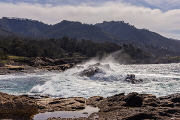 A view on the Pacific ocean coast 
