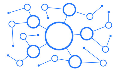 Simple network structure connect dots and lines background template. User blockchain linked global digital database graphic vector.