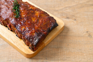 grilled and barbecue ribs pork
