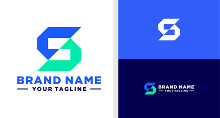 LETTER S LOGO TECHNOLOGY MODERN EDITABLE
