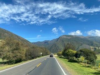 Fototapeta premium Road trip through Colombian roads