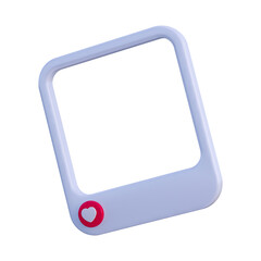 3d illustration blank frame social media post
