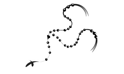 Fototapeta premium Christian Tattoo design with a rosary. Use as poster, card, flyer, Tattoo or T Shirt
