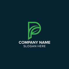 Obraz premium LETTER LOGO P