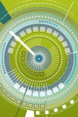 future technology concept on the green background abstract.