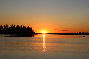 Setting Sun, Elk Island National Park, Alberta