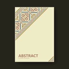 vintage abstract geometric pattern cover template