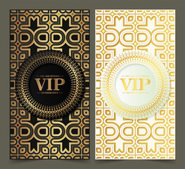 luxury white and black VIP card ornament pattern