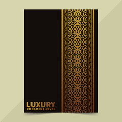 luxury dark border ornament pattern cover
