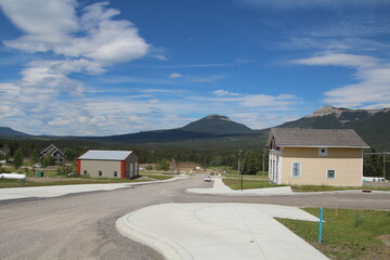 Fototapeta na wymiar village in the mountains, Nordegg, Alberta