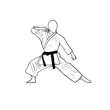 Karate taekwondo Zeichnung Icon Sportler 