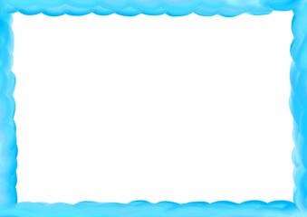 濃い水色のフレーム素材