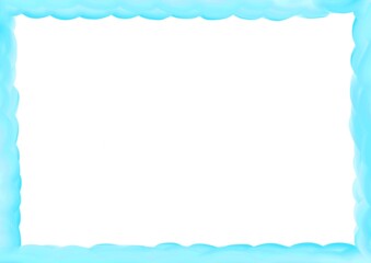明るい水色のフレーム素材