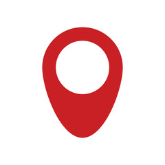 Maps Marker red icon, Pin symbol, Location icon vector illustration.