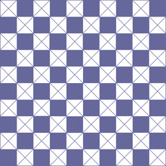 Abstract Vector Seamless blue plaid Checkered Squares and cross Pattern