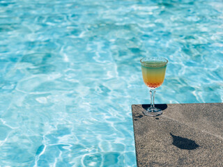 delicious cocktail by the pool