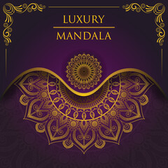 Luxury golden color abstract decorative mandala
