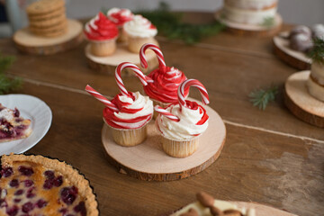 Christmas cupcake with caramel