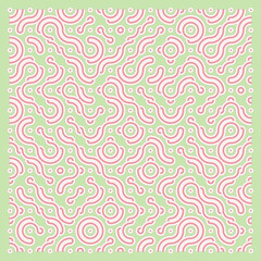 Color truchet tiling connections illustration