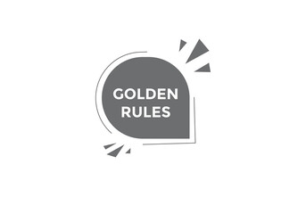 Golden rules text symbol. Golden rules text web template Vector Illustration.
