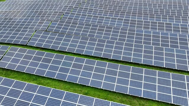 Solar panels, green technology environement clean alternative renewable energy resource system. Ecologic sustainable innovative electricity generation field.