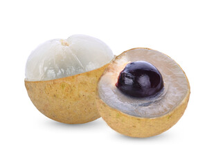 Fresh longan fruit isolated on white background