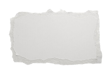 White ripped paper torn edges strips isolated on white background