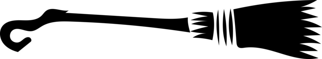 Happy Halloween Silhouette Vector Illustration Witch Devil Decoration