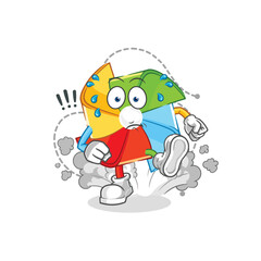 paper windmill chef with meat mascot. cartoon vector