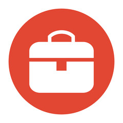 Roter Button: Job, Business oder Beruf mit Aktentasche Icon