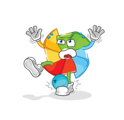 paper windmill catch butterfly illustration. character vector