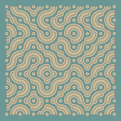 Color truchet tiling connections illustration