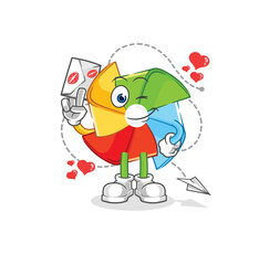 Obraz na płótnie Canvas paper windmill eat hot chilie mascot. cartoon vector