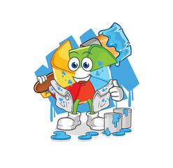 paper windmill make up mascot. cartoon vector