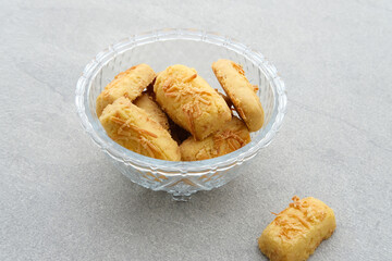 Crunchy kaastengels cookies. Dutch influenced Indonesian cookies, typically served during hari raya Eid Fitri. 
