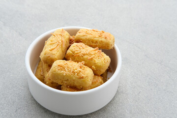 Crunchy kaastengels cookies. Dutch influenced Indonesian cookies, typically served during hari raya Eid Fitri. 
