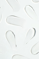 pattern cosmetic smears cream texture on white background	
