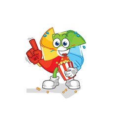 paper windmill maid mascot. cartoon vector